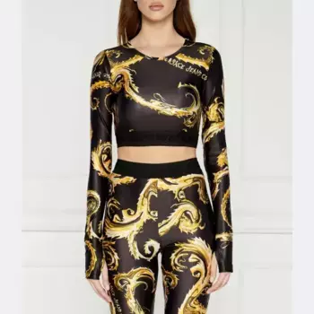 Укороченная блузка Versace, черный