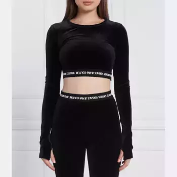 Укороченная блузка Versace, черный