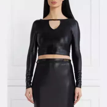 Укороченная блузка Versace, черный