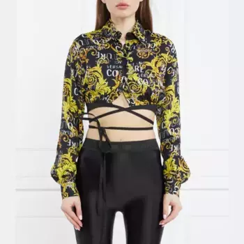 Укороченная блузка Versace, черный