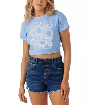 Укороченная детская футболка с рисунком O'Neill Heritage Daisy, синий