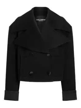 Укороченная двубортная куртка DOLCE & GABBANA, черный