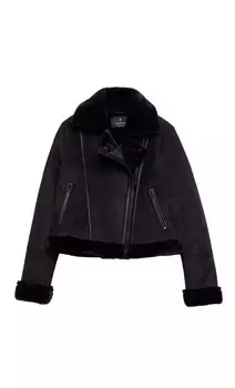 Укороченная двусторонняя байкерская куртка Stradivarius