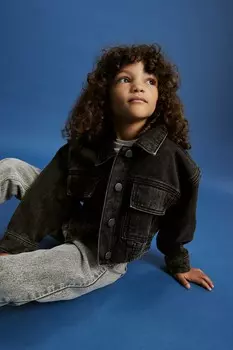 Укороченная джинсовая куртка (3 16 лет) Next, черный