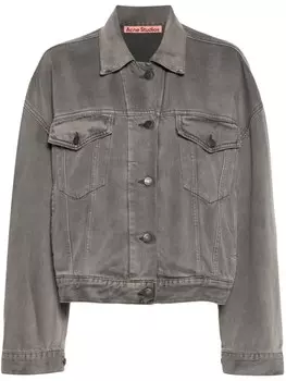 Укороченная джинсовая куртка Acne Studios, серый