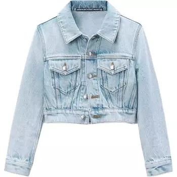 Укороченная джинсовая куртка Alexander Wang, Bleached