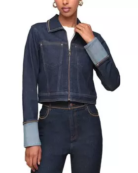 Укороченная джинсовая куртка Avec Les Filles, синий