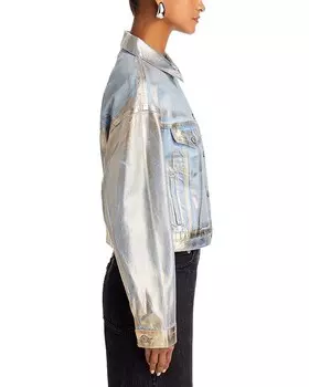 Укороченная джинсовая куртка без складок Levi's в стиле 90-х годов, серебряный