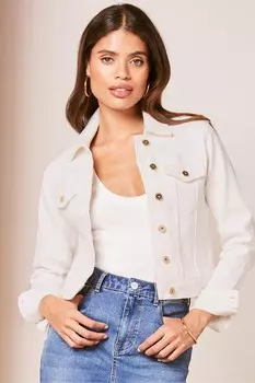 Укороченная джинсовая куртка Lipsy, белый