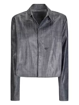 Укороченная джинсовая куртка Maria Calderara, синий