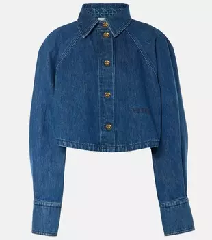 Укороченная джинсовая рубашка Patou, цвет stonewash