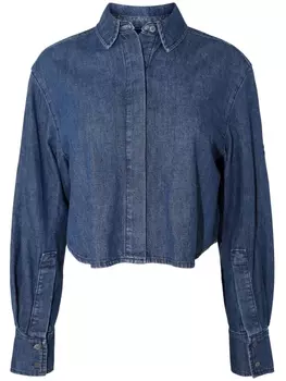 Укороченная джинсовая рубашка Renata Simkhai, синий