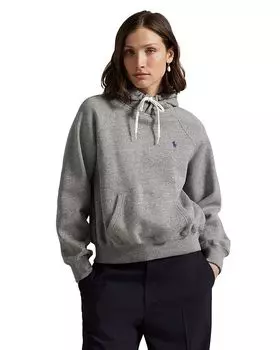 Укороченная флисовая толстовка Ralph Lauren, серый