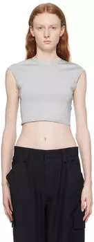 Укороченная футболка alexanderwang.t, Silver