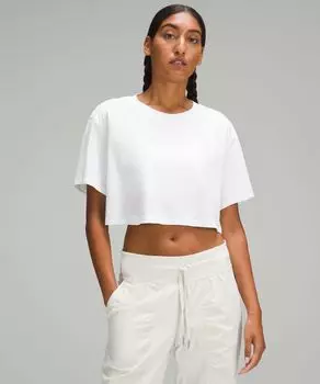 Укороченная футболка All Yours Lululemon, белый