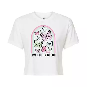 Укороченная футболка Barbie Live Life для юниоров Licensed Character, белый