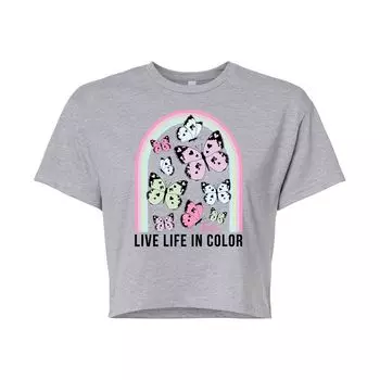 Укороченная футболка Barbie Live Life для юниоров Licensed Character, серый