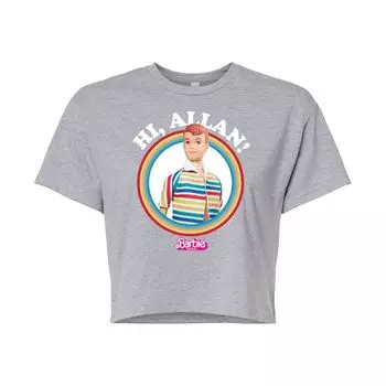 Укороченная футболка Barbie The Movie Hi Allan для юниоров Barbie, серый