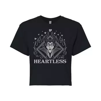 Укороченная футболка без сердца Disney Villain Maleficent Juniors, черный