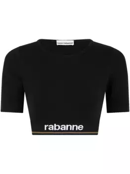Укороченная футболка Bodyline Rabanne, черный