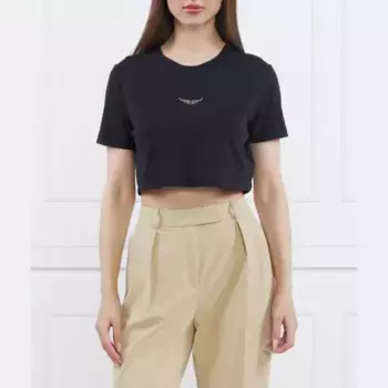 Укороченная футболка Carly Wings Zadig&Voltaire, черный
