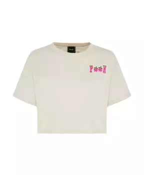 Укороченная футболка Con Stampa F**K, коричневый