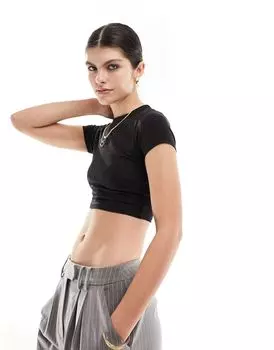 Укороченная футболка Cotton On черная Cotton:On