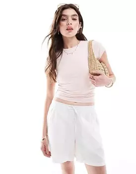 Укороченная футболка Cotton On пушистого розового цвета