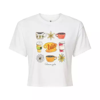 Укороченная футболка цвета кофе Gilmore Girls Luke's для юниоров Disney, белый