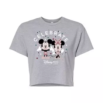 Укороченная футболка Disney's 100 Juniors с Микки и Минни Disney