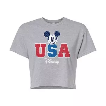 Укороченная футболка Disney's Juniors USA с Микки Маусом Disney