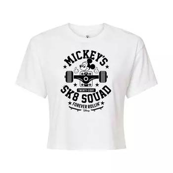 Укороченная футболка Disney's Mickey Mouse Sk8 Squad для детей Licensed Character, белый