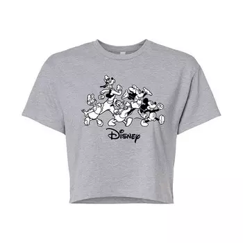 Укороченная футболка Disney's «Микки Маус и друзья» для юниоров, цвет Heather Gray