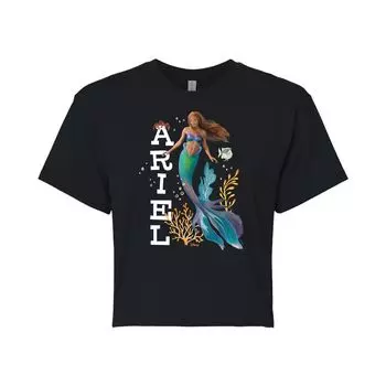 Укороченная футболка Disney's The Little Mermaid Ariel для юниоров Licensed Character, черный