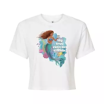 Укороченная футболка Disney's The Little Mermaid True Voice для юниоров Licensed Character, белый