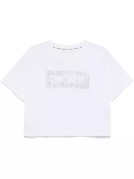 Укороченная футболка DKNY, белый