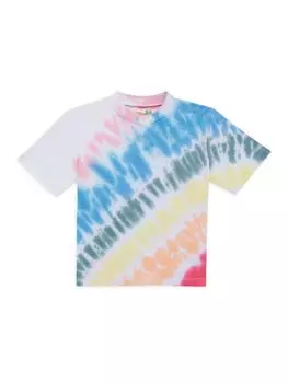 Укороченная футболка для девочек с принтом тай-дай Vintage Havana, цвет Pastel Tie Dye