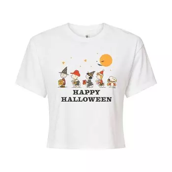 Укороченная футболка для подростков Peanuts Halloween Group Licensed Character, белый