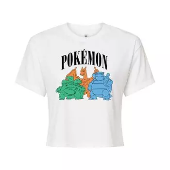 Укороченная футболка для подростков Pokemon Group Licensed Character, белый