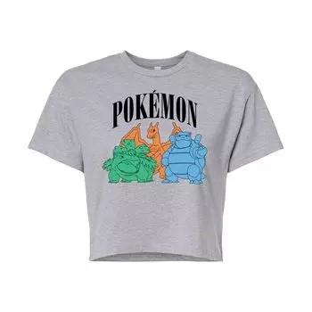 Укороченная футболка для подростков Pokemon Group Licensed Character, серый