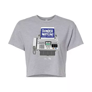 Укороченная футболка для подростков The Office Fax Machine Licensed Character, серый