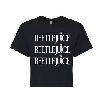 Укороченная футболка для юниоров Beetlejuice Licensed Character, черный
