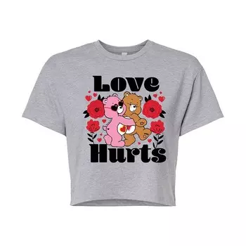 Укороченная футболка для юниоров Care Bears Love Hurts Licensed Character, цвет Heather Gray