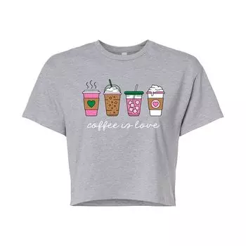 Укороченная футболка для юниоров "Coffee Is Love" Licensed Character