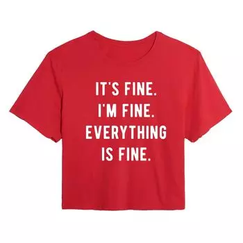 Укороченная футболка для юниоров It's Fine, I'm Fine Licensed Character