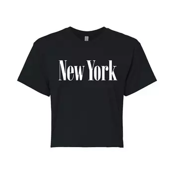 Укороченная футболка для юниоров New York Licensed Character, черный
