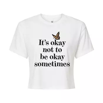 Укороченная футболка для юниоров «Ook Not To Be Ok» Licensed Character, белый
