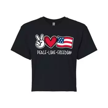 Укороченная футболка для юниоров «Peace Love Freedom» Licensed Character