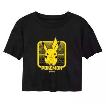 Укороченная футболка для юниоров Pokmon Pikachu Retro Gamer Licensed Character