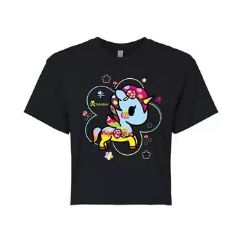 Укороченная футболка для юниоров Tokidoki Kinoko Unicorno Licensed Character, черный